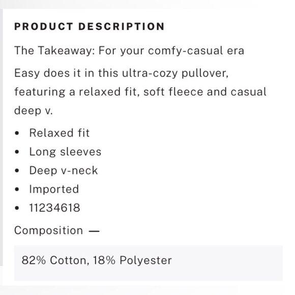 NWT PREMIUM FLEECE CROP V-NECK PULLOVER SZ XL - Picture 2 of 5